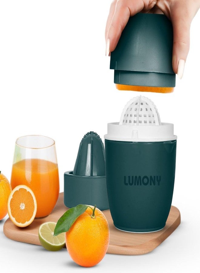 LUMONY Juicer For Home LUMONY® Manual Hand Press Juicer Manual citrus juicer Orange juicer manual juicer for fruits Citrus Press Hand squeezer and Vegetable (Green) - Image 1